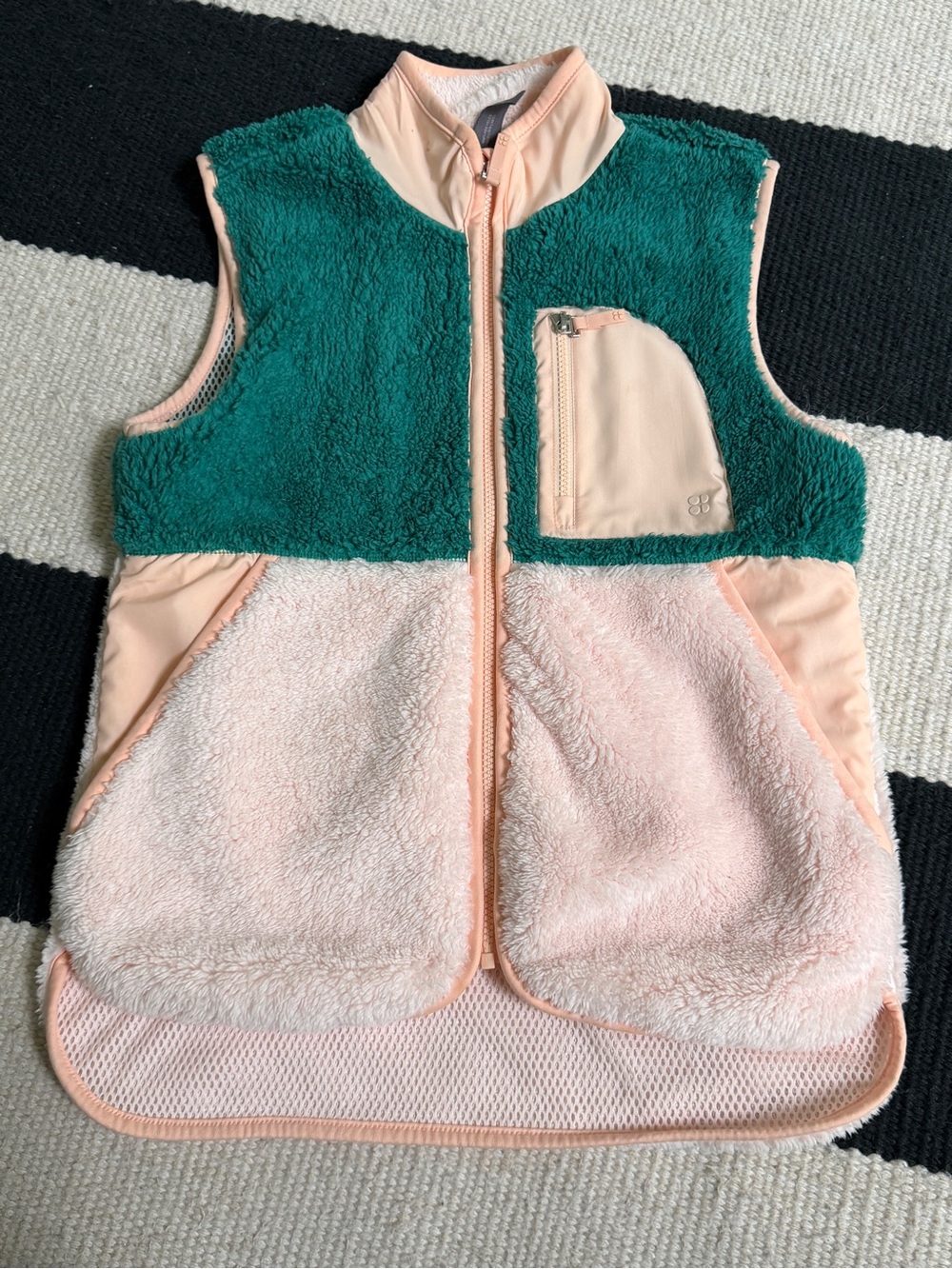 Sweaty Betty Colorblock Fleece Vest — XS